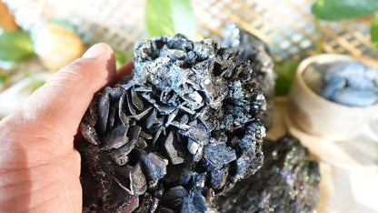 Raw Berthierite Crystals: Untreated Mineral Specimens for Arts, Crafts, Decor