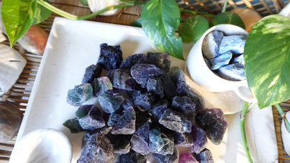 Dark Purple Raw Fluorite Crystals Natural Crystal Worry Stone Home Decor Anxiety Pocket Distraction Meditation Gift Birthday Christmas