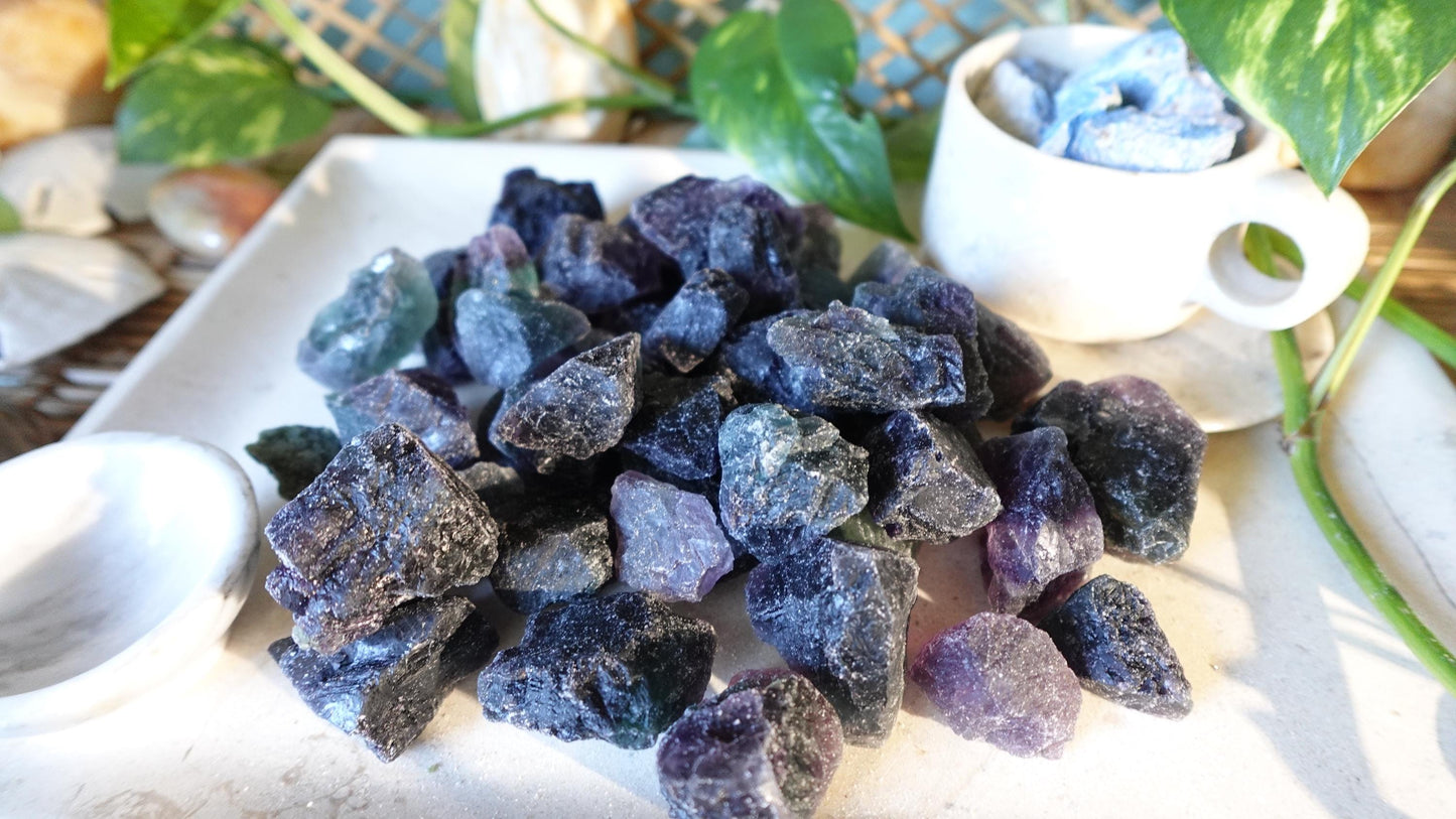 Dark Purple Raw Fluorite Crystals Untreated Stones Arts Home Decor Wholesale minerals School Christmas Xmas Home Decor Gift Craft