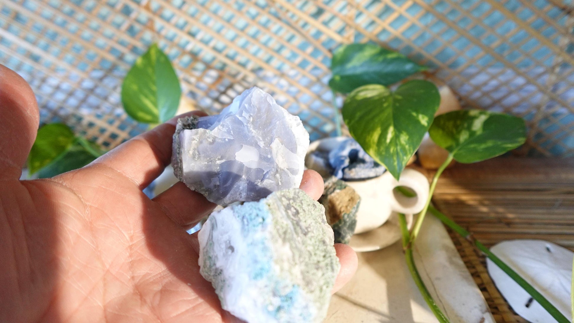 Moss Agate Natural Raw Stone Carved Crystal for Distraction Anxiety Christmas Holiday Decor Xmas Birthday Gift Home Natural Gemstone