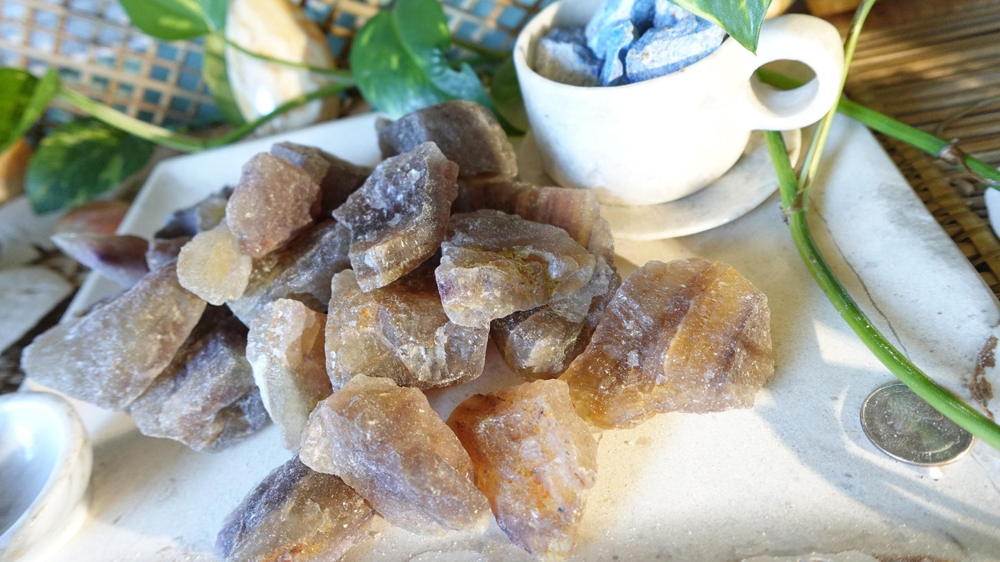 Raw Yellow Fluorite Crystals Natural Crystal Worry Stone Home Decor Anxiety Pocket Distraction Meditation Gift Birthday Christmas Gift