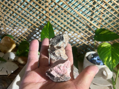 Raw Rhodonite Crystals: Untreated Pink Stones for Home Decor, Arts & Crafts