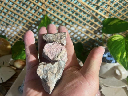 Raw Rhodonite Crystals: Untreated Pink Stones for Home Decor, Arts & Crafts