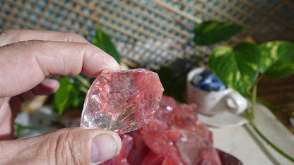 Raw Red Smelting Quartz Crystals: Root Chakra Healing Stones, Arts & Crafts