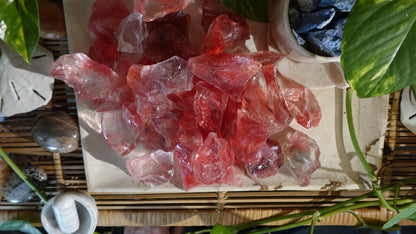 Raw Red Smelting Quartz Crystals: Root Chakra Healing Stones, Arts & Crafts