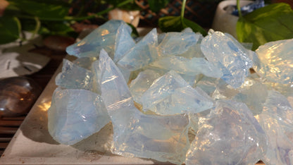 Raw Cut Opalite Crystals: High Frequency Home Decor, Craft Supplies