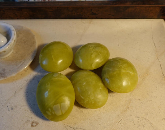 Olive Jade Natural Large Palm Stone Polished Carved Crystal Distraction Anxiety Christmas Holiday Decor Xmas Birthday Gift Birthday Worry