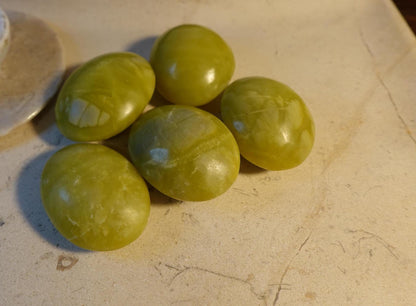 Olive Jade Palm Stone Natural Crystal Polished Worry Stone Home Decor Anxiety Pocket Distraction Meditation Gift Birthday Christmas
