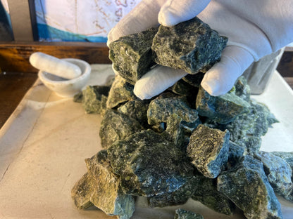 Raw Green Jade Stone: Natural Crystal Decor, Anxiety Relief