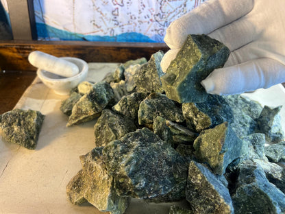 Raw Green Jade Stone: Natural Crystal Decor, Anxiety Relief