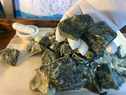 Raw Green Jade Stone: Natural Crystal Decor, Anxiety Relief