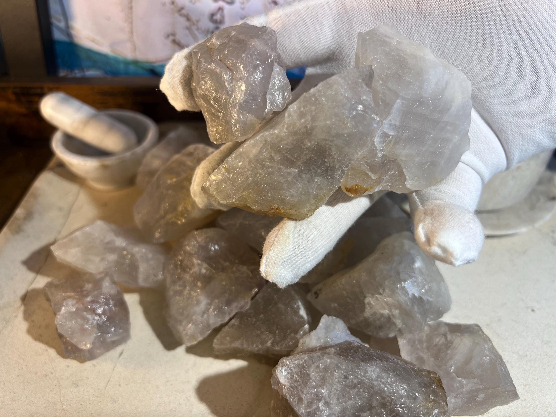 Natural Raw Blue Quartz Crystals Untreated Stones Arts Home Decor Wholesale minerals School Christmas Xmas Home Decor Gift Craft