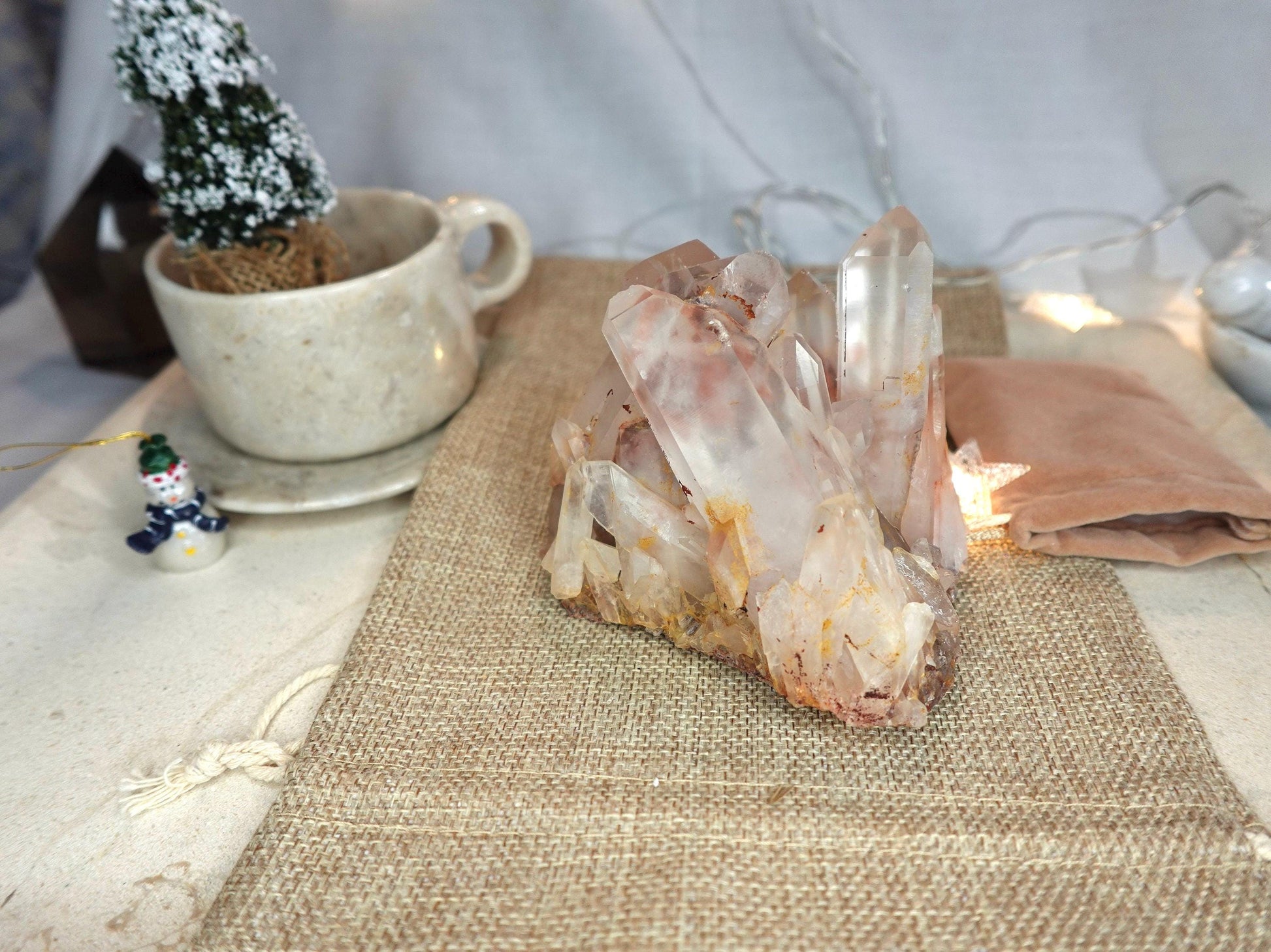 Quartz Raw Natural Cluster decor display Crystal Anxiety Worry Geode Meditation Cluster Tower Wicca Chakra Stress Relief Gift Birthday