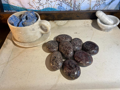 Polished Garnet Palm Stone: Home Decor, Anxiety Relief Home Decor Worry Pocket Stress Anxiety Palm Stone