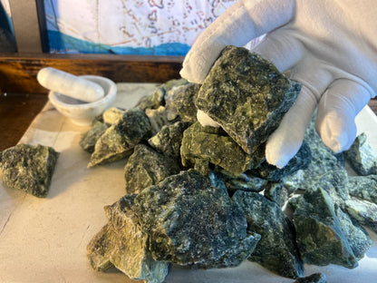 Raw Green Jade Stone: Natural Crystal Decor, Anxiety Relief