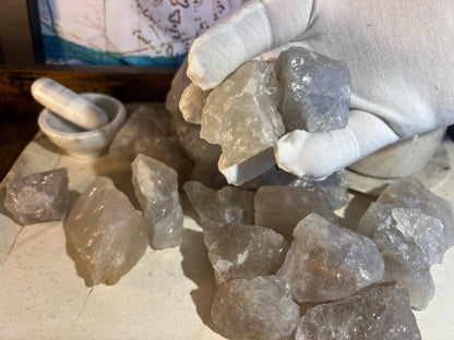 Raw Blue Quartz Crystals Natural Crystal Worry Stone Home Decor Anxiety Pocket Distraction Meditation Gift Birthday Christmas