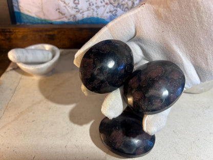 Polished Garnet Palm Stone: Home Decor, Anxiety Relief Home Decor Worry Pocket Stress Anxiety Palm Stone