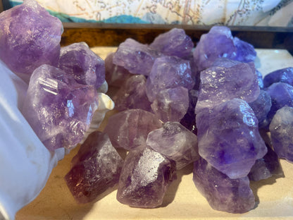 Raw Peruvian Amethyst Crystals: Untreated Home Decor, Anxiety Relief