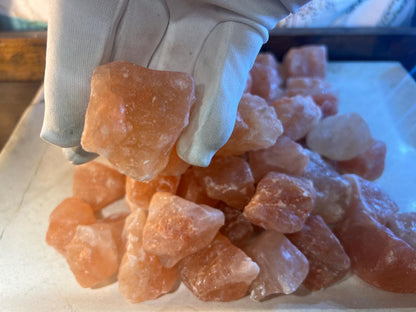 Raw Golden Himalayan Salt Crystals: Untreated Home Decor, Anxiety Relief