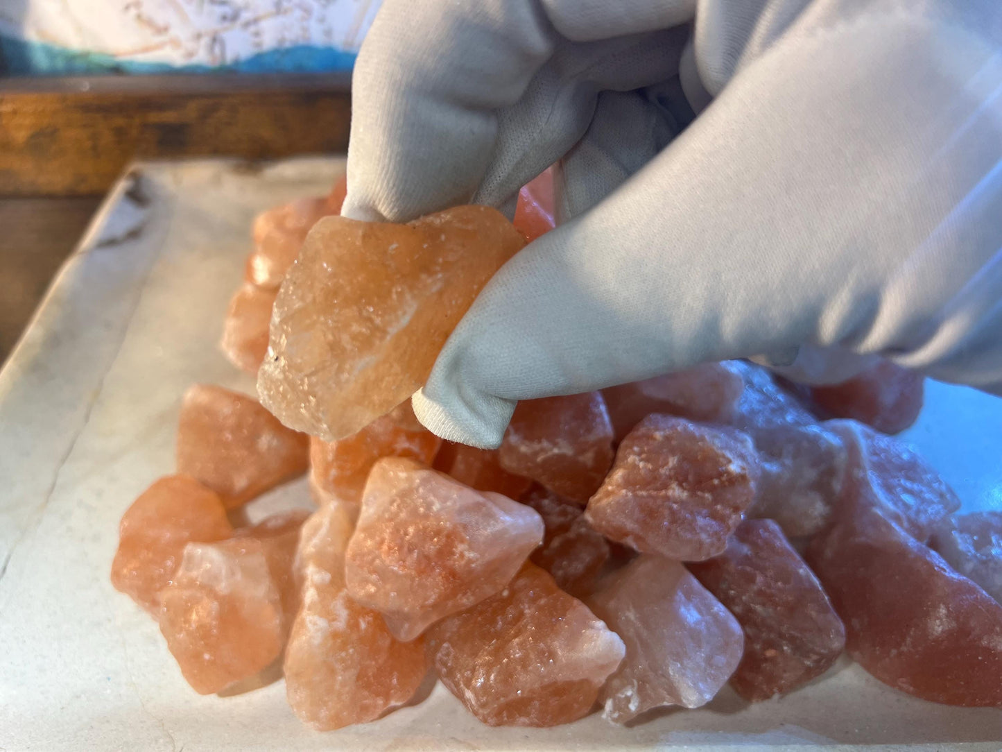Raw Golden Himalayan Salt Crystals Untreated Anxiety Home Decor Wholesale minerals School Christmas Xmas Home Decor Craft Pocket Stone