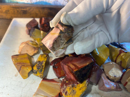 Raw Mookaite Jasper Crystals: Untreated Home Decor Stones