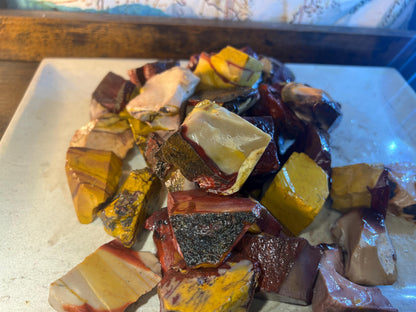 Raw Mookaite Jasper Crystals: Untreated Home Decor Stones