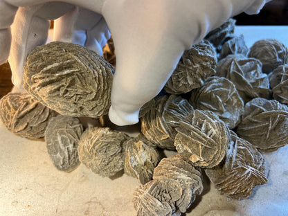 Desert Rose Quartz Crystal: Polished Carved Stone for Anxiety Relief