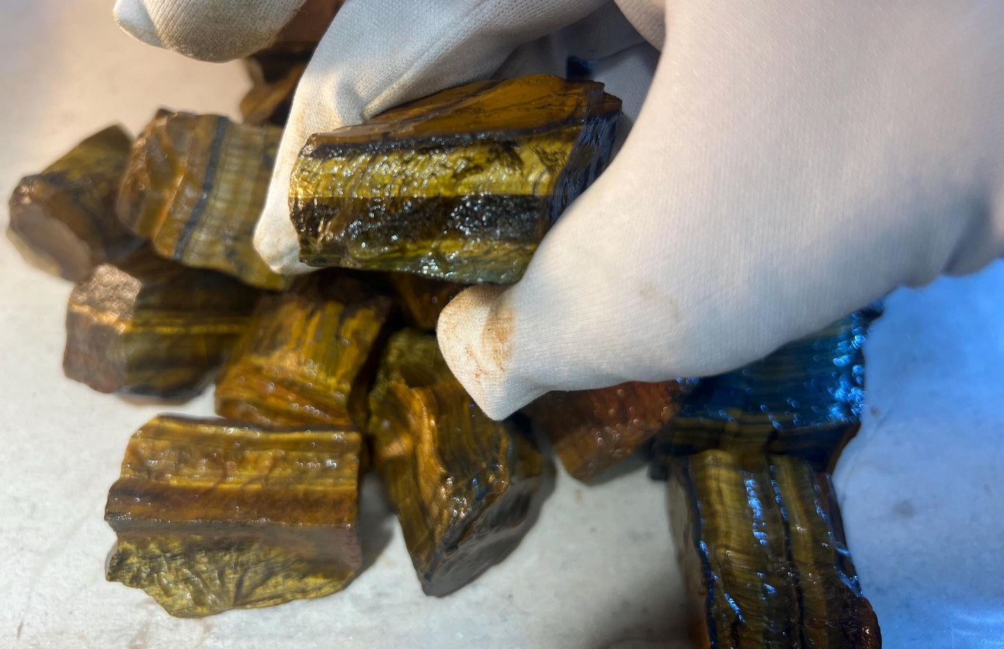 Raw Namibian Tiger Eye Crystals: Untreated Home Decor, Meditation Stone