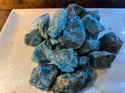 Raw Blue Apatite Crystals Natural Crystal Worry Stone Home Decor Anxiety Pocket Distraction Meditation Gift Birthday Christmas