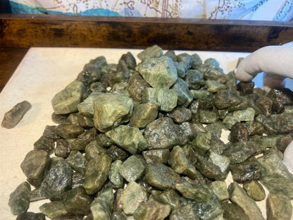 Raw Green Aventurine Crystals: Untreated Healing Stones