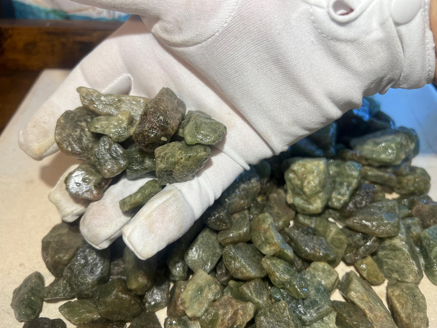 Raw Green Aventurine Crystals: Untreated Healing Stones