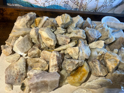 Raw Blue Moonstone Stones: Untreated Minerals for Arts, Crafts & Decor