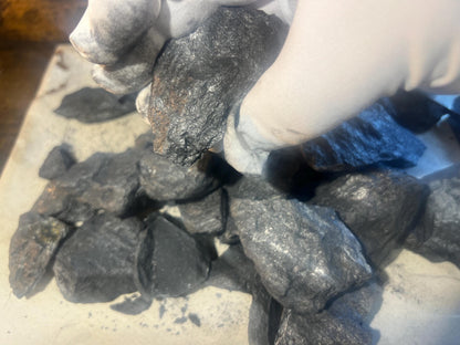Raw Shungite Crystals: Untreated Carbon Stones for Home Decor