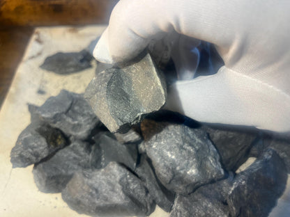 Raw Shungite Crystals: Untreated Carbon Stones for Home Decor