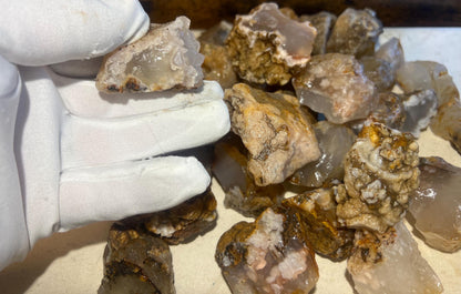 Flower Blossom Agate Crystal: Raw Carved Stone for Anxiety Relief