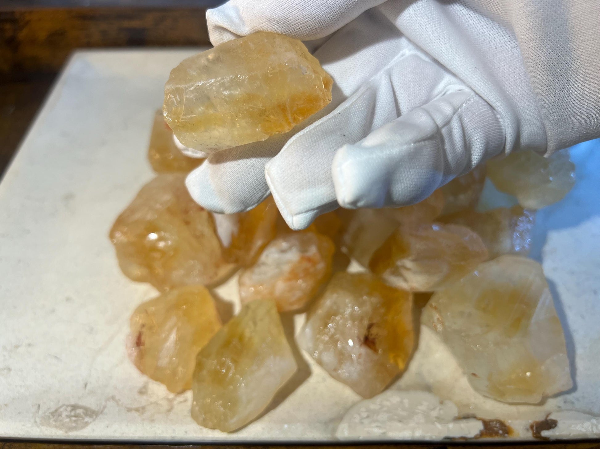 Golden Amethyst Citrine Quartz Crystal: Brazilian Carved Home Decor