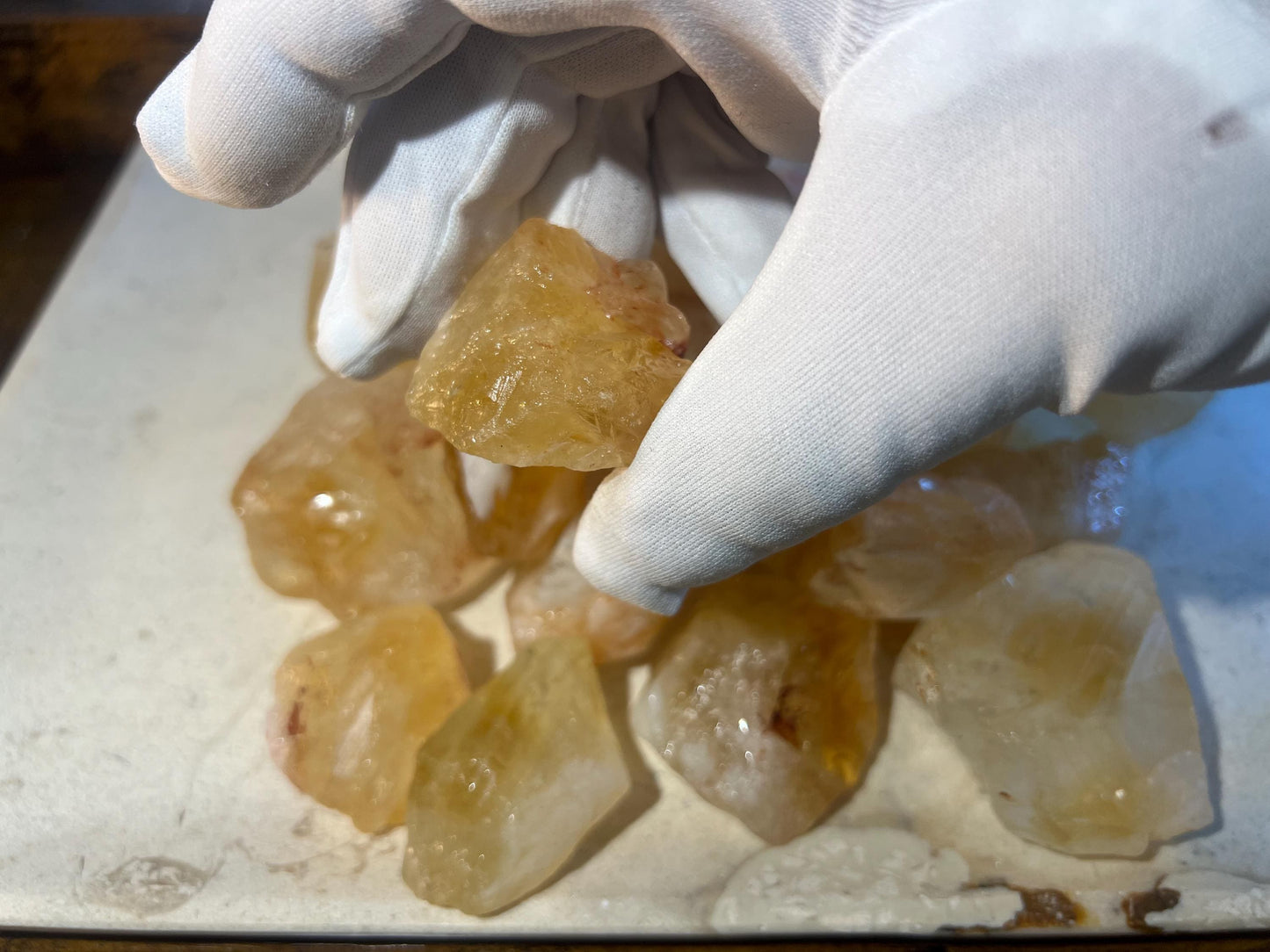 Golden Amethyst Citrine Quartz Crystal: Brazilian Carved Home Decor