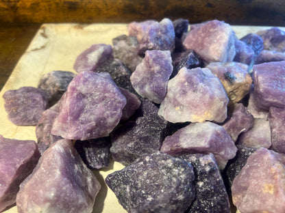 Raw Lepidolite Crystal: Calming Stone for Anxiety, Home Decor