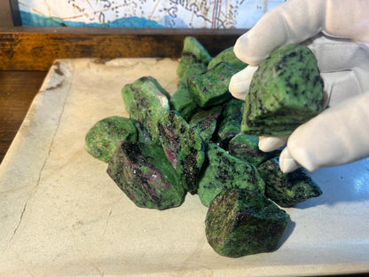 Raw Norwegian Zoisite Stone: Uncut Crystal for Anxiety Relief, Crafting & Decor