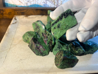 Raw Norwegian Zoisite Stone: Uncut Crystal for Anxiety Relief, Crafting & Decor