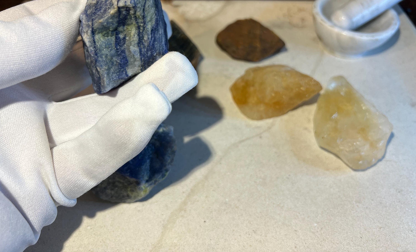 Raw Crystal Power Pack, Aventurine, Tiger Eye, Citrine, Metaphysical Decor