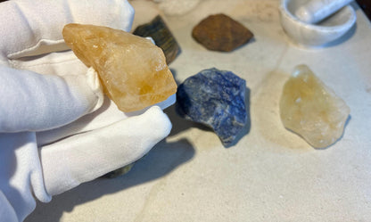 Raw Crystal Power Pack, Aventurine, Tiger Eye, Citrine, Metaphysical Decor