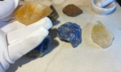 Raw Crystal Power Pack, Aventurine, Tiger Eye, Citrine, Metaphysical Decor