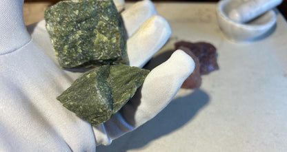 Raw Crystal Power Pack: Strawberry Quartz, Labradorite, Green Jade