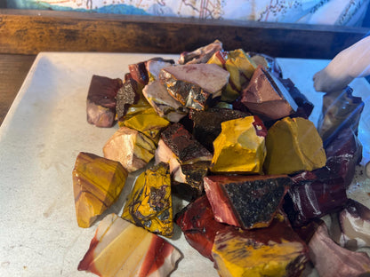 Raw Mookaite Jasper Crystals: Untreated Home Decor Stones