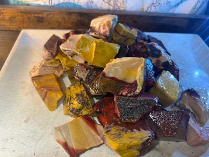 Raw Mookaite Jasper Crystals: Untreated Home Decor Stones