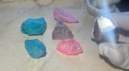 Raw Aura Quartz Crystal Power Pack, Spiritual Decor
