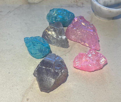 Raw Aura Quartz Crystal Power Pack, Spiritual Decor