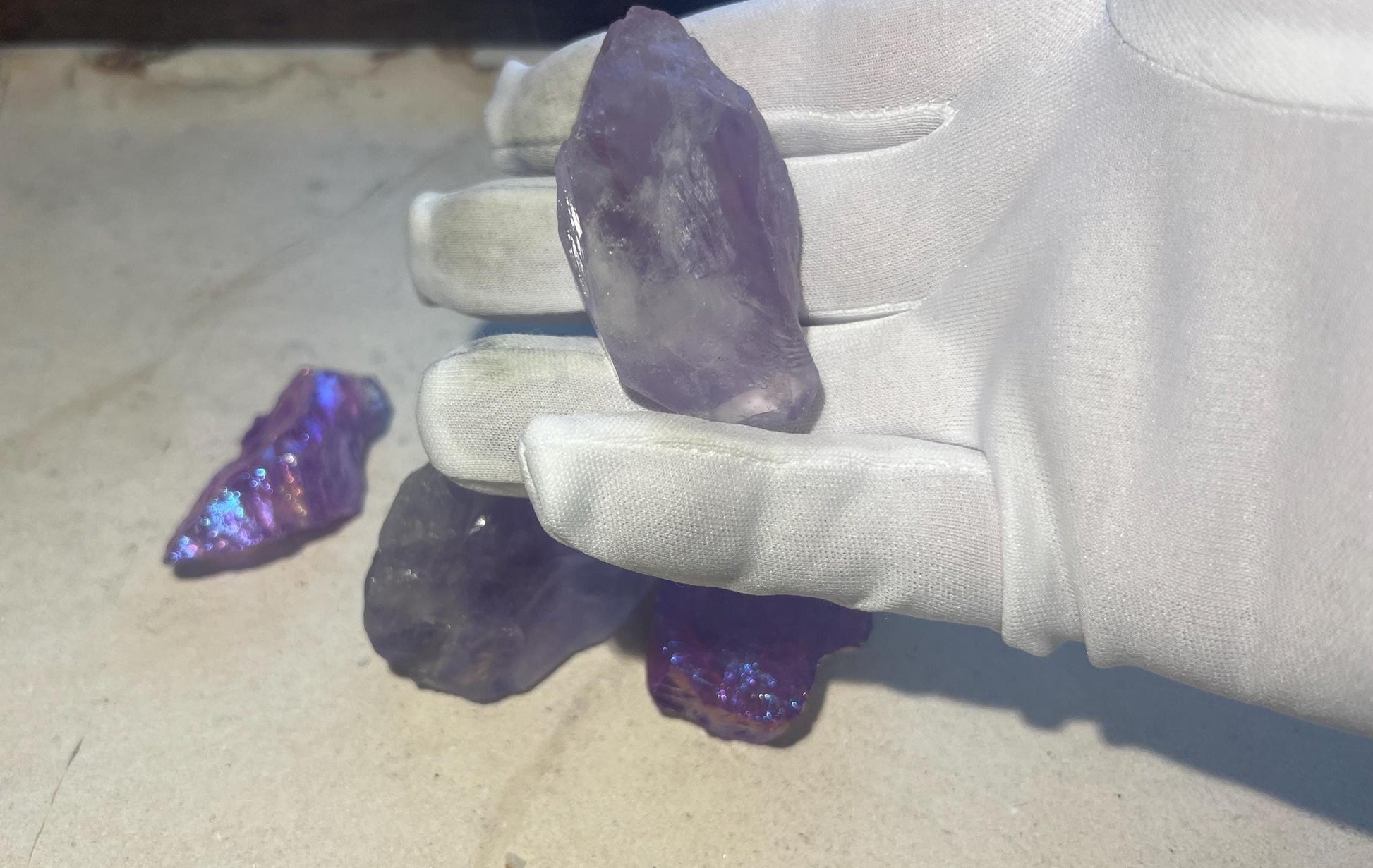 Compassion and Inner Peace Power Pack Purple Aura Quartz Amethyst Strawberry Quartz Personal Home Decor Focus Home Decor Birthday Gift Worry