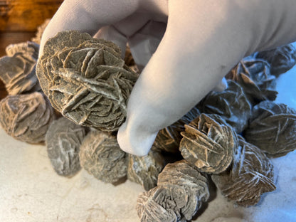 Desert Rose Quartz Crystal: Polished Carved Stone for Anxiety Relief